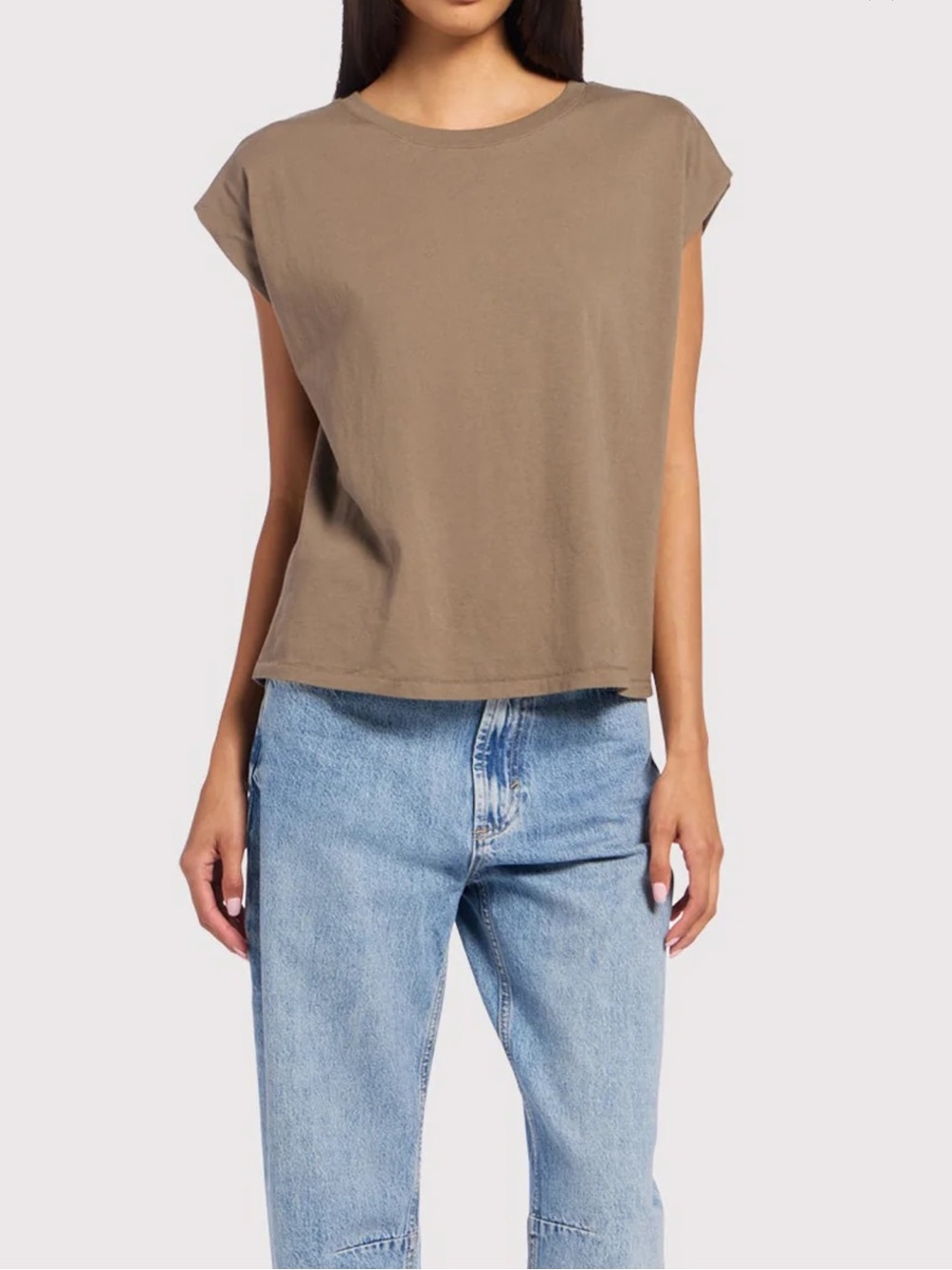 Nuuds Muscle Tee in Mocha Small